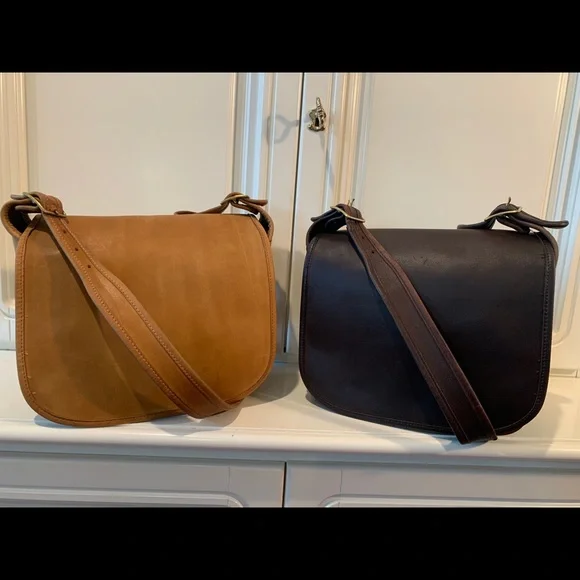 Vtg Coach NYC saddle flap 1970 bag - Picture 9 of 10